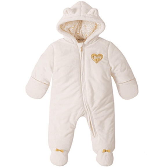 Juicy Couture® Girl's Cat Ear Hooded Pram in Ivory